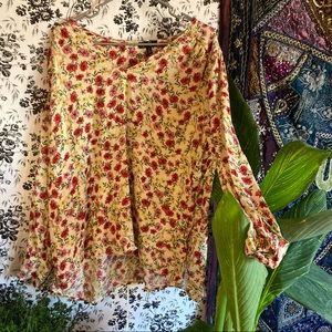 Jessica Simpson floral blouse Sz 2X